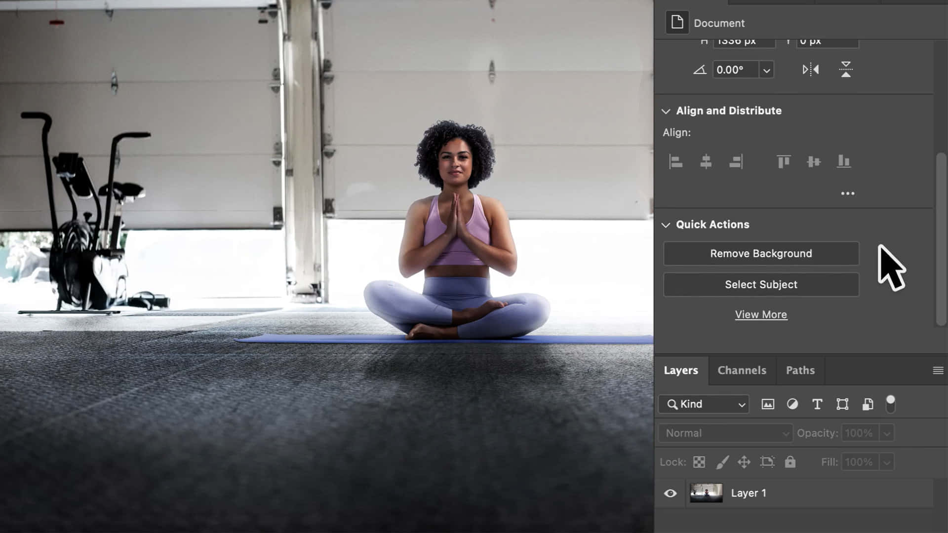 Photoshop Girl Doing Yoga Wallpaper