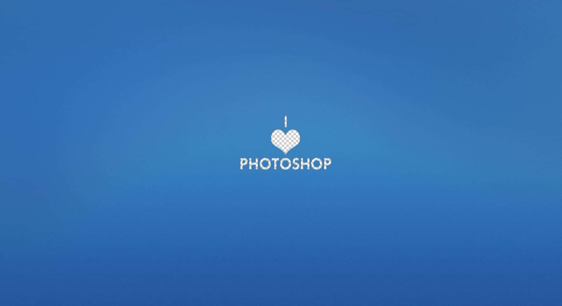 Photoshopjag Älskar Logotypen. Wallpaper
