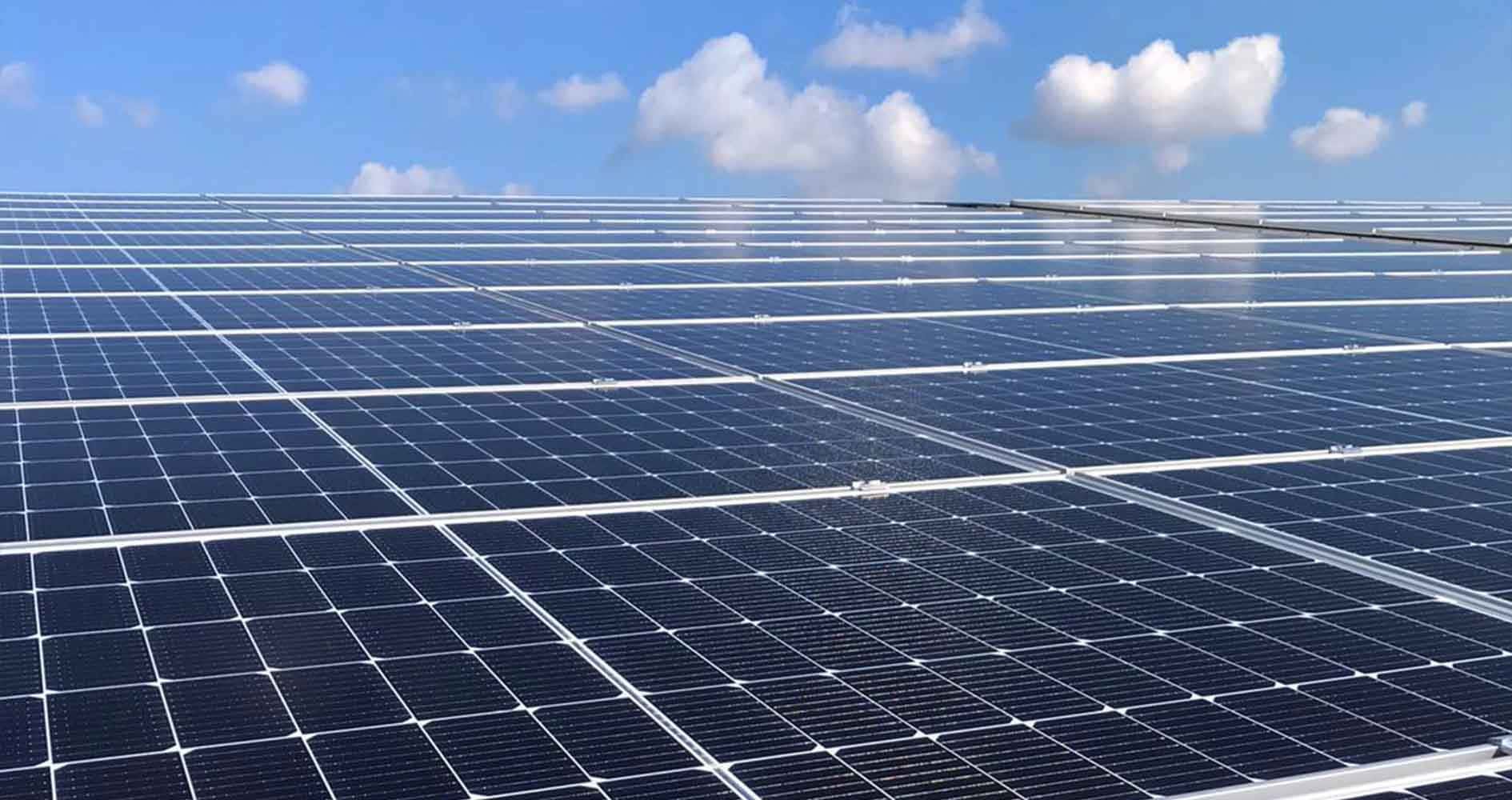 Photovoltaic Blue Solar Panels Layer Wallpaper
