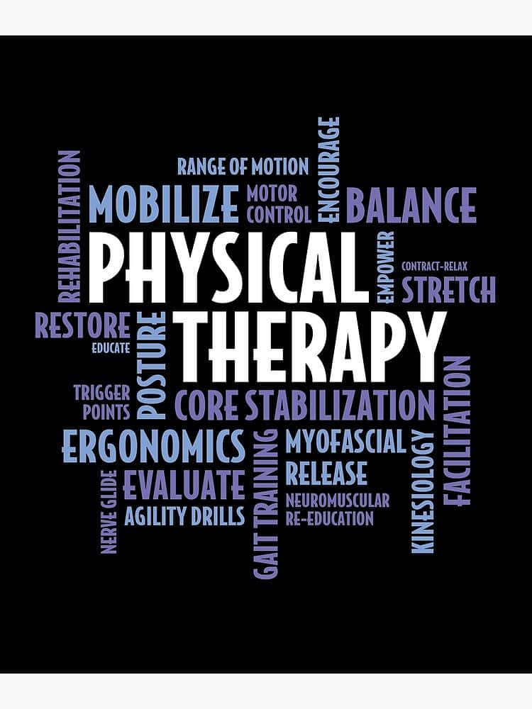 Physical Therapy Word Puzzle Typography Wallpaper