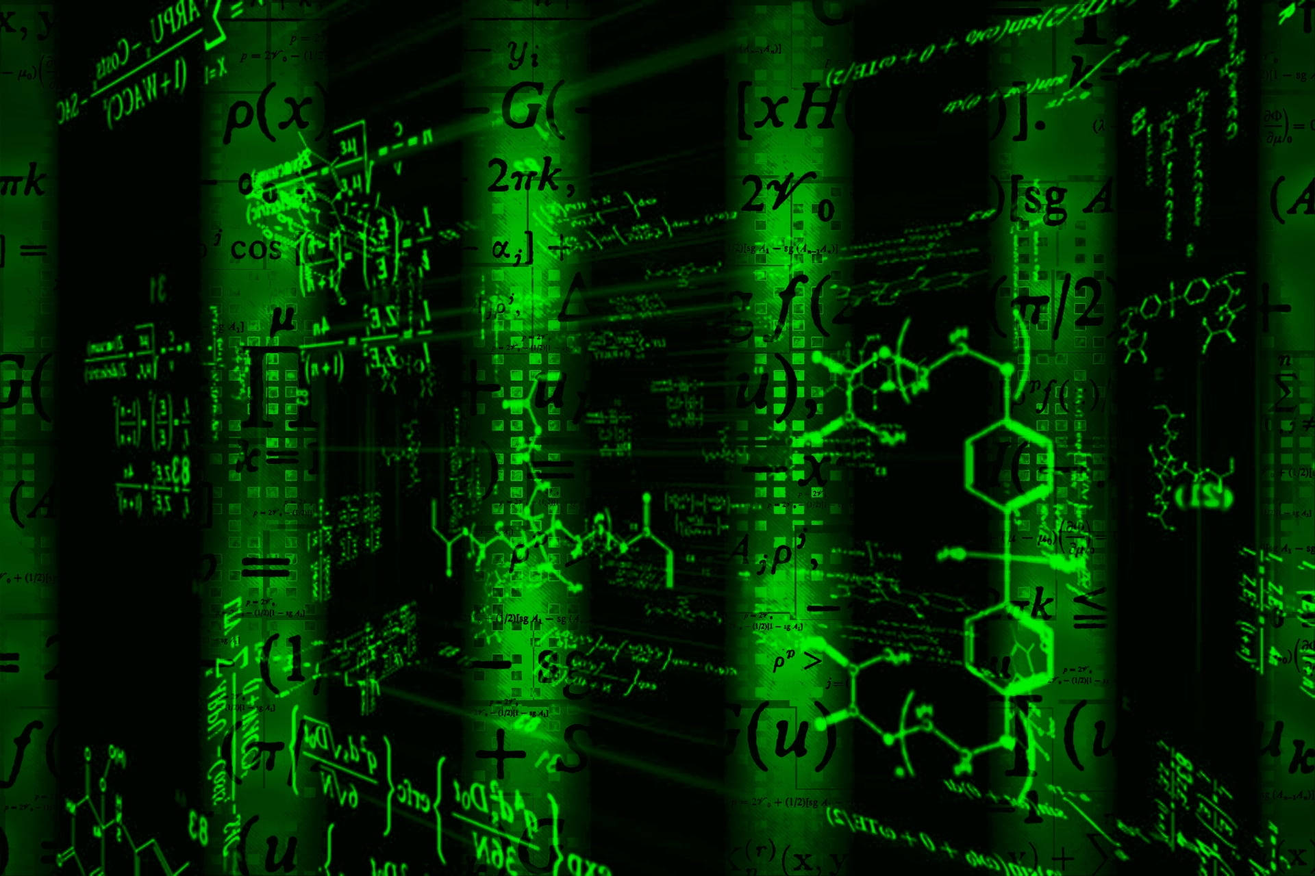 Physics Equations Green Aesthetic