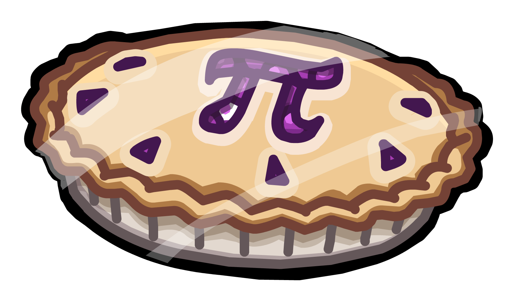 Pi Symbol Decorated Pie PNG