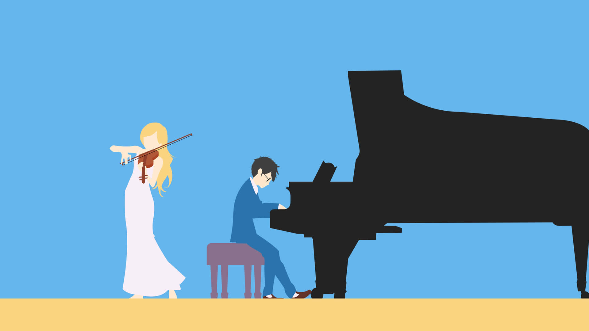 Pianist_en_violinist_silhouet Achtergrond