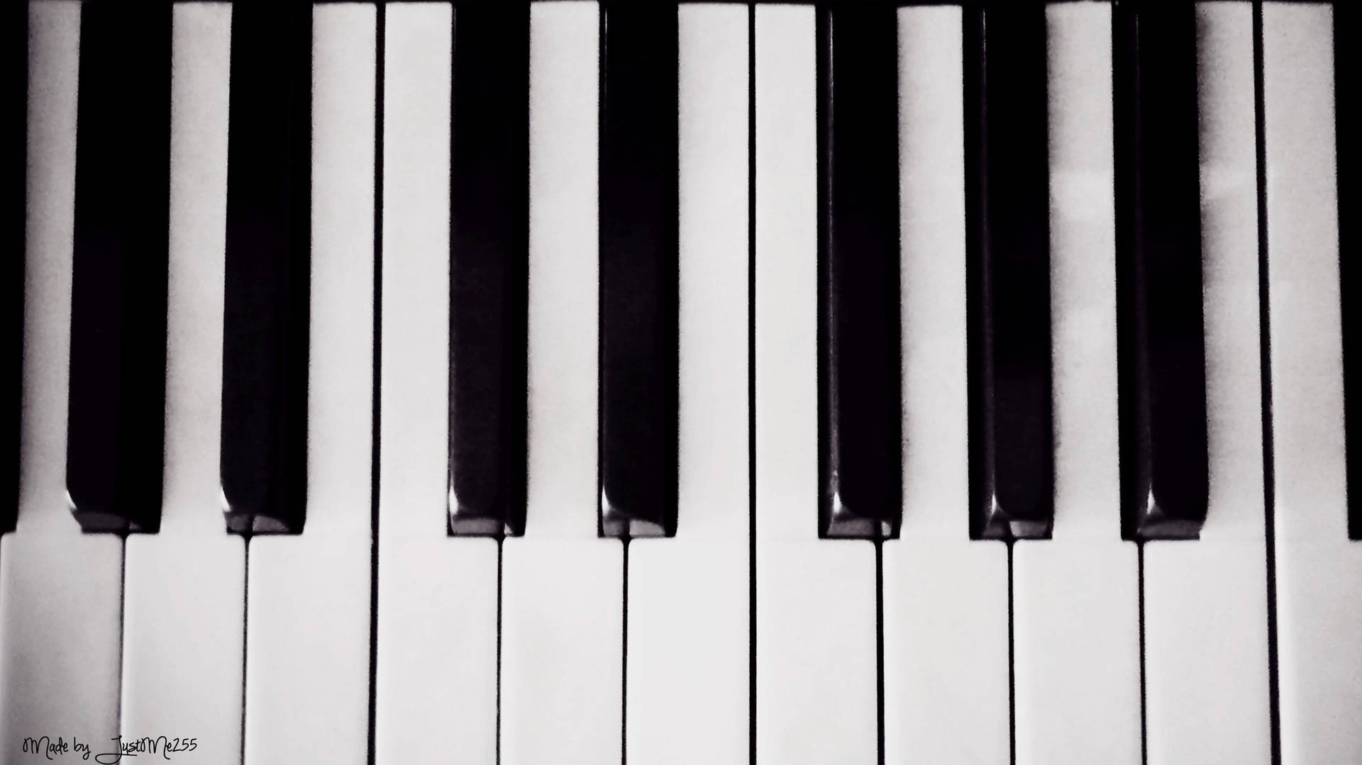 Piano Keyboard Top View Wallpaper