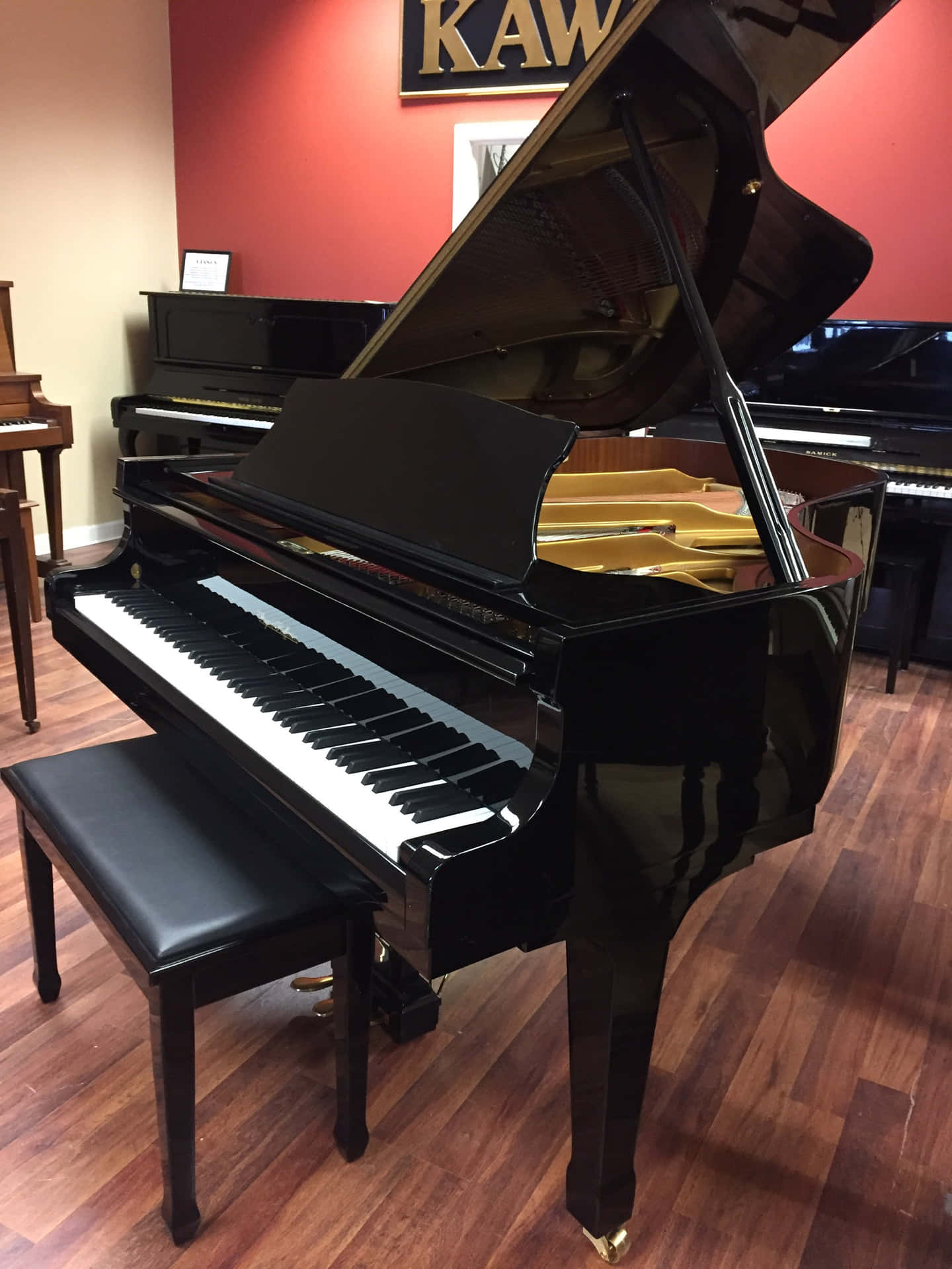 "Achieving musical harmony with a beautiful grand piano."