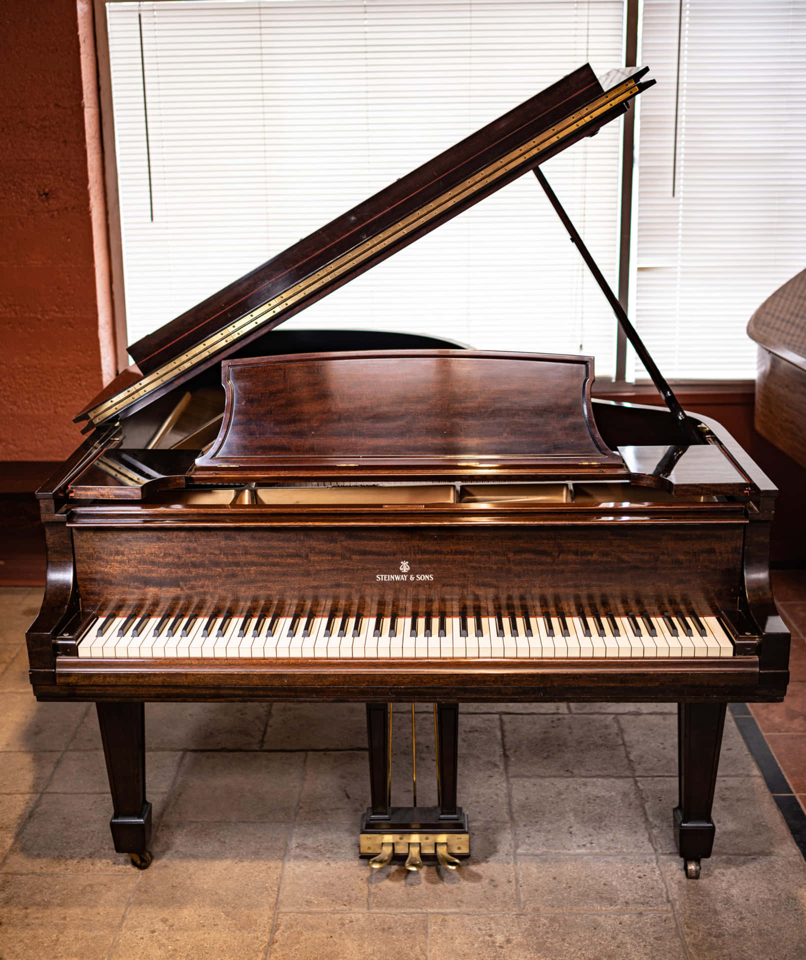 The sound of music: A beautiful grand piano ready to be played
