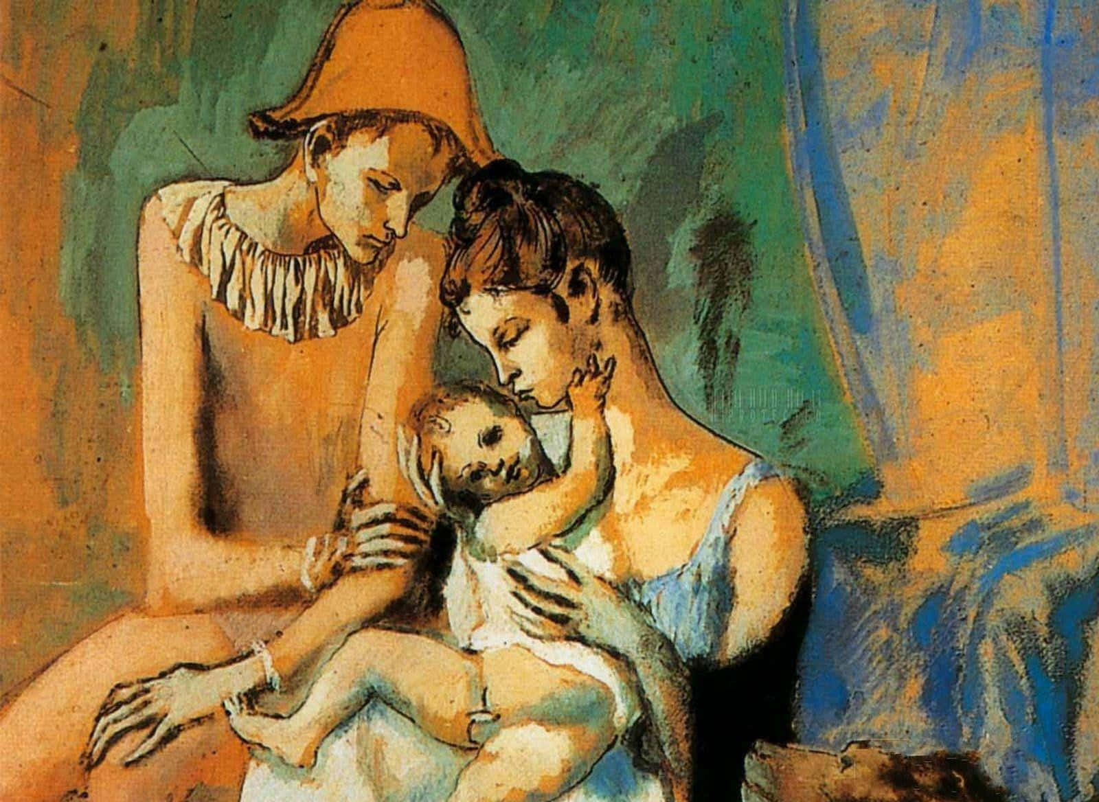Picasso Mother Child Acrobate Wallpaper