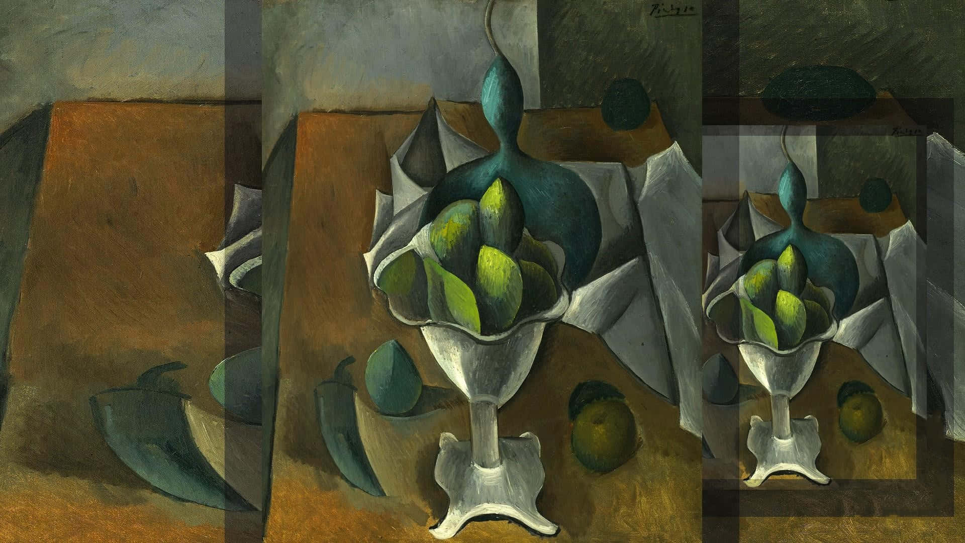 Picasso Still Lifewith Pitcherand Apples Wallpaper