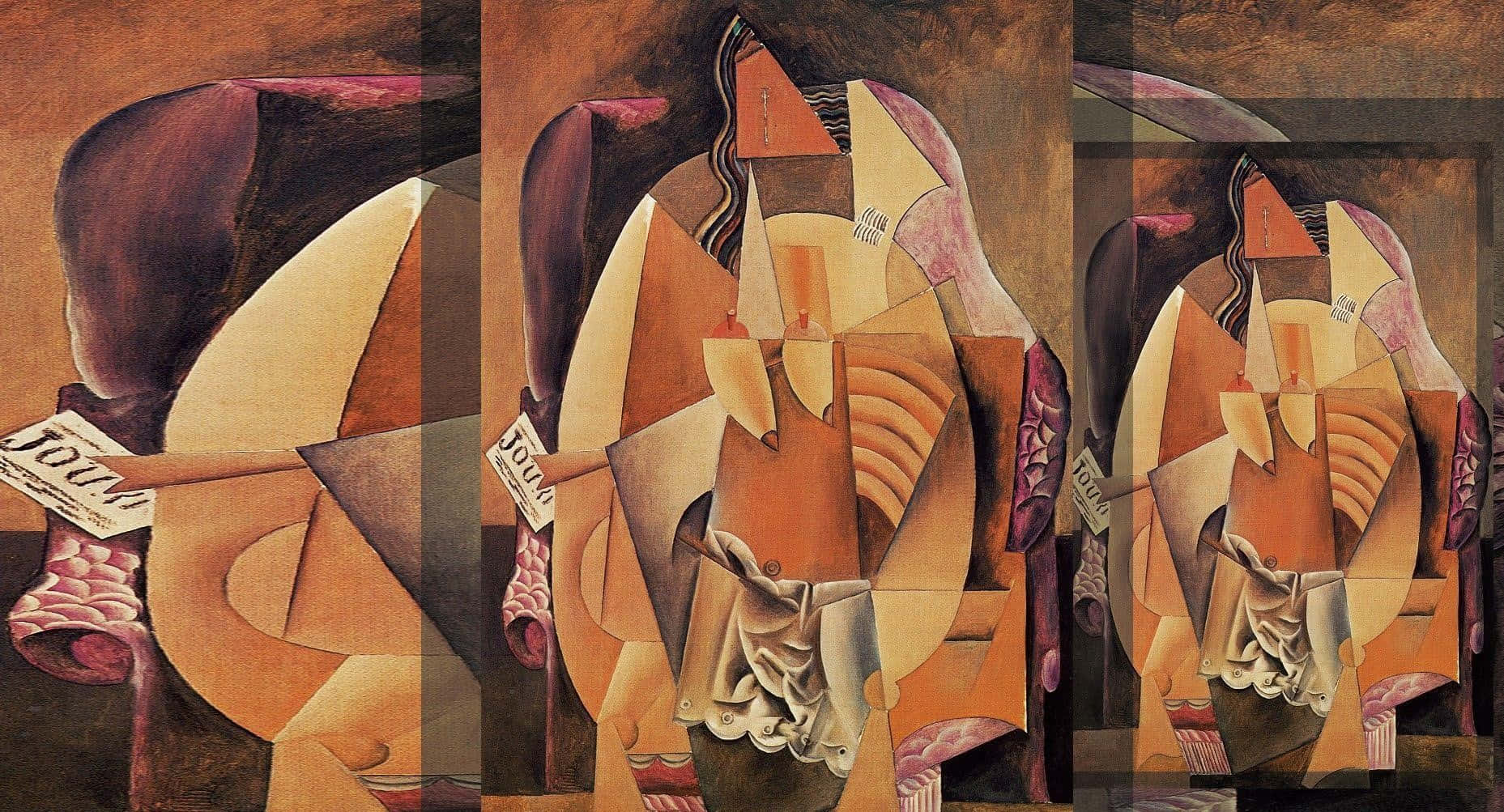 Picasso Three Musicians Painting Wallpaper