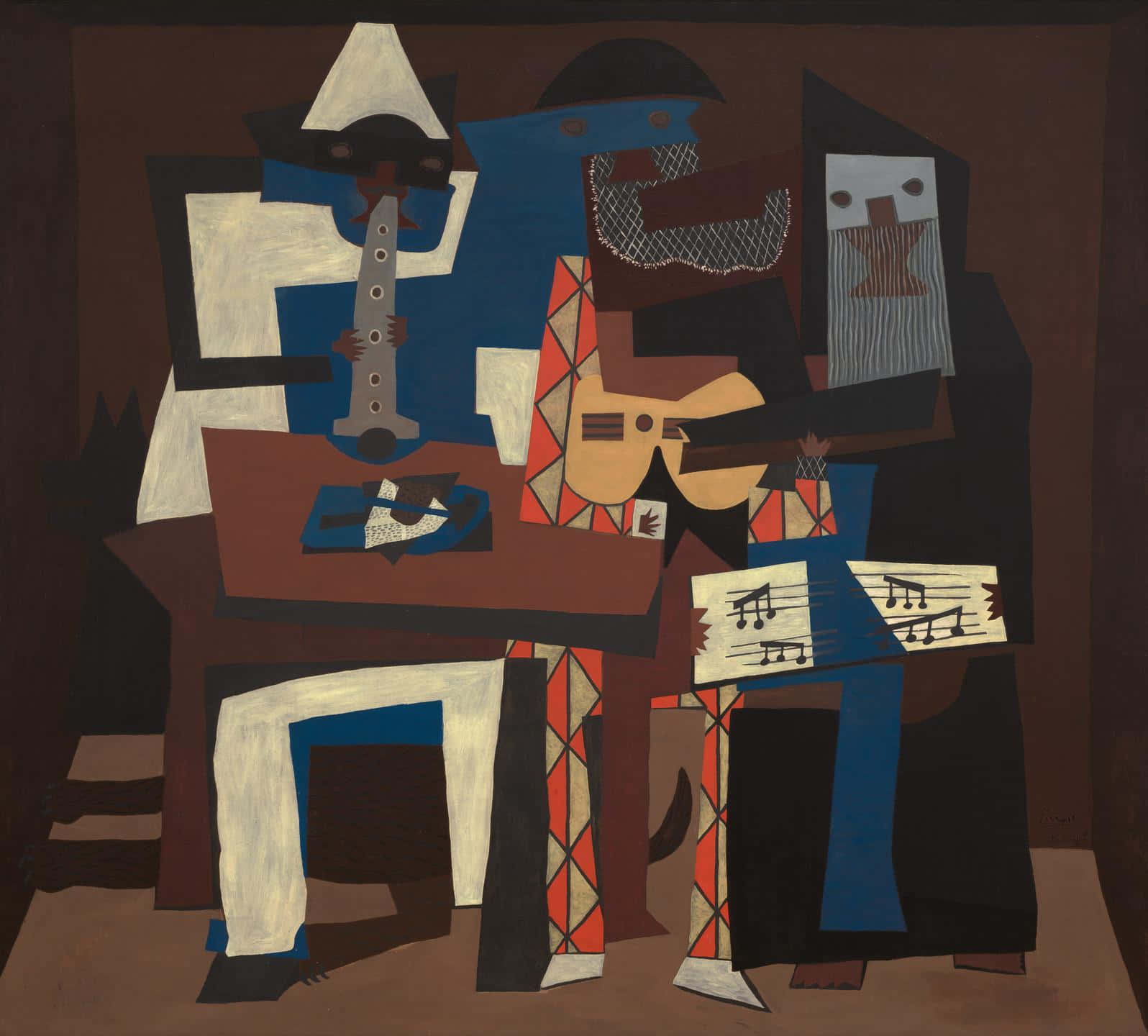 Picasso Three Musicians1921 Wallpaper