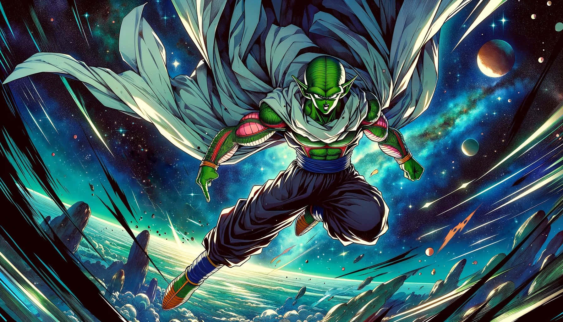 Piccolo_ Flying_ Through_ Space Wallpaper