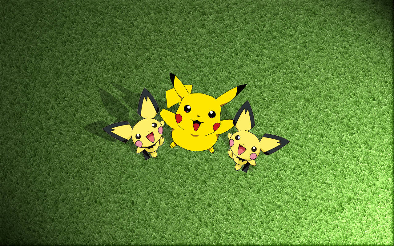Pichu Bros With Pikachu Wallpaper