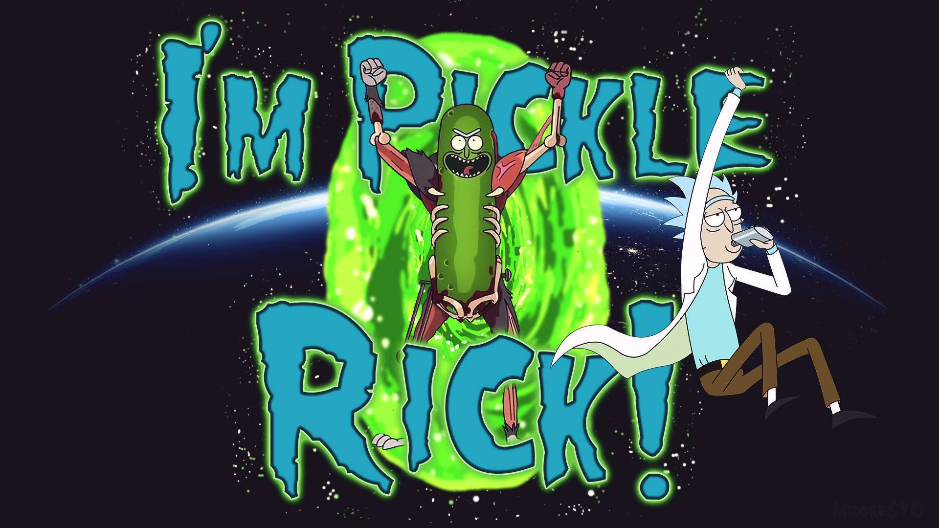 Pickle Rick And Rick Sanchez Wallpaper