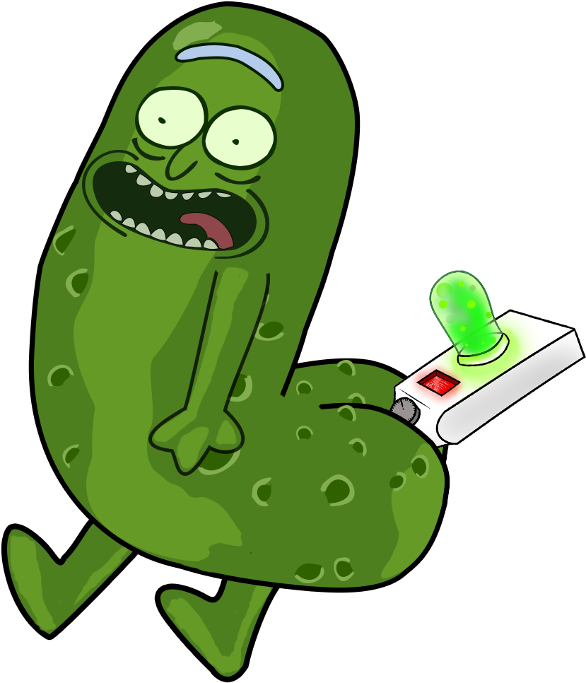 Pickle Rick Animated Character PNG