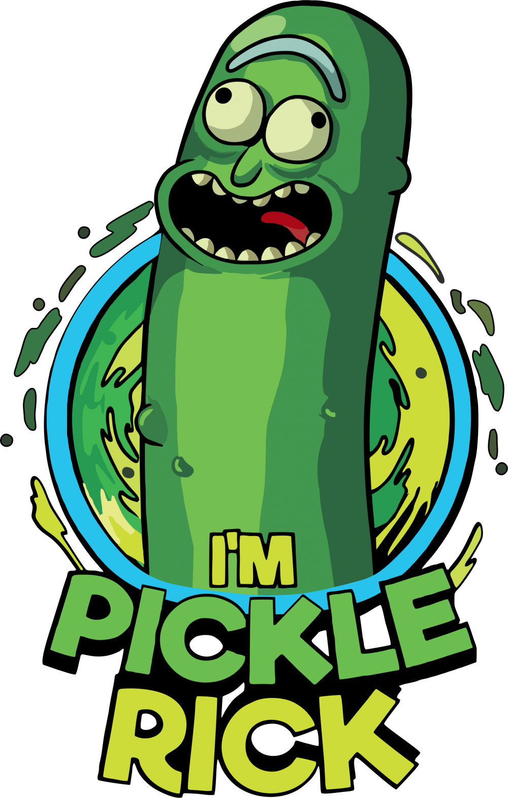 Pickle Rick Character Artwork PNG