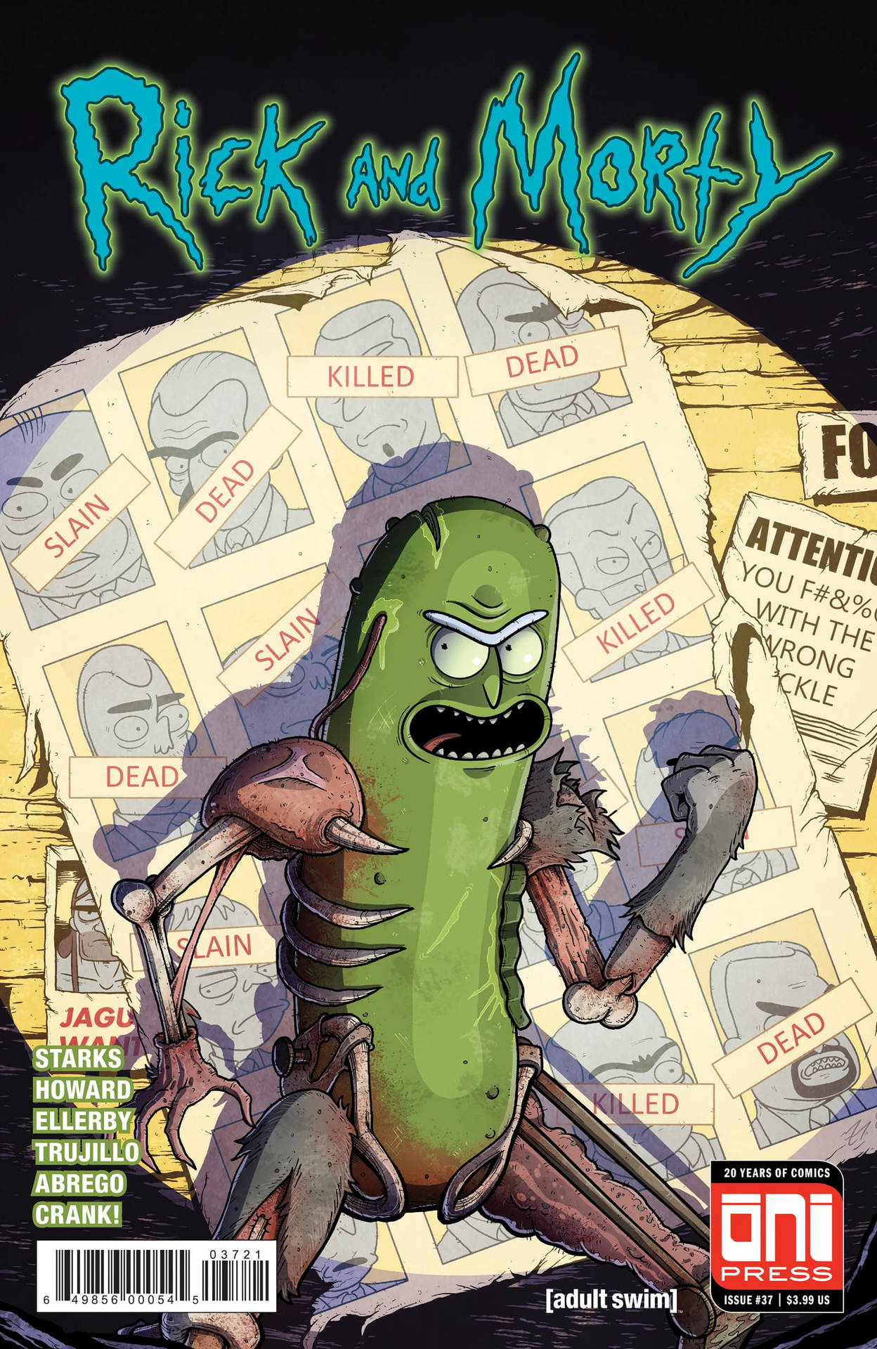 Pickle Rick Cover Magazine Background