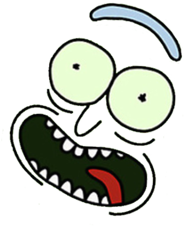 Pickle Rick Face Expression PNG