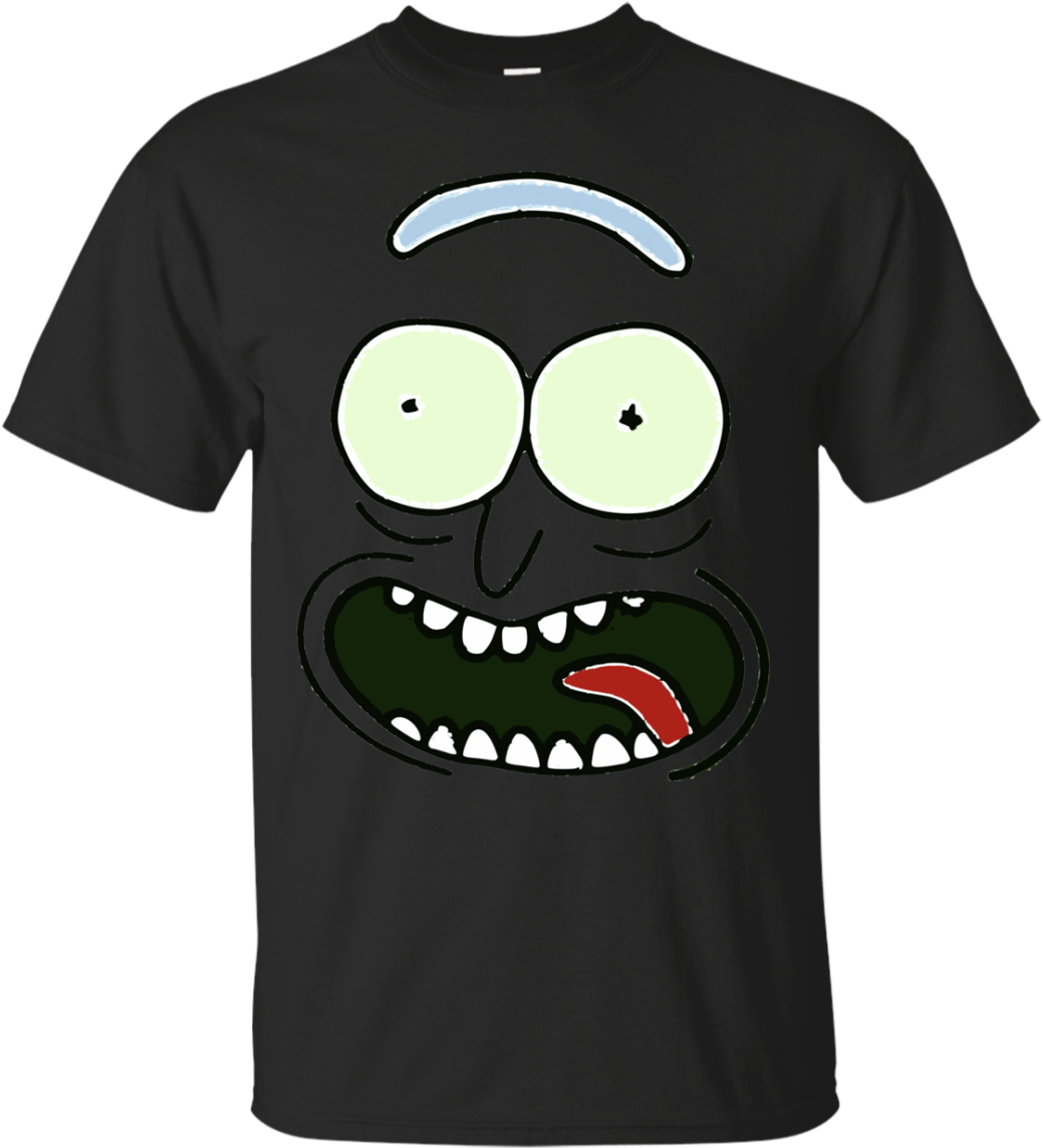 Pickle Rick Face T Shirt Graphic PNG