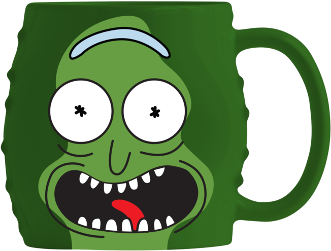 Pickle Rick Mug Design PNG