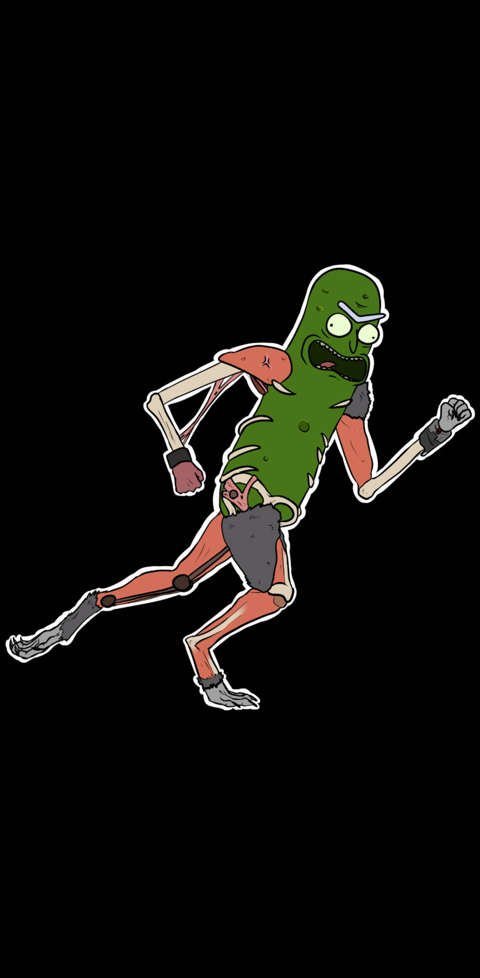 Pickle Rick Running Background