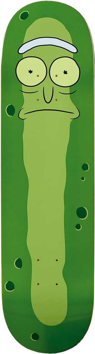 Pickle Rick Skateboard Deck PNG