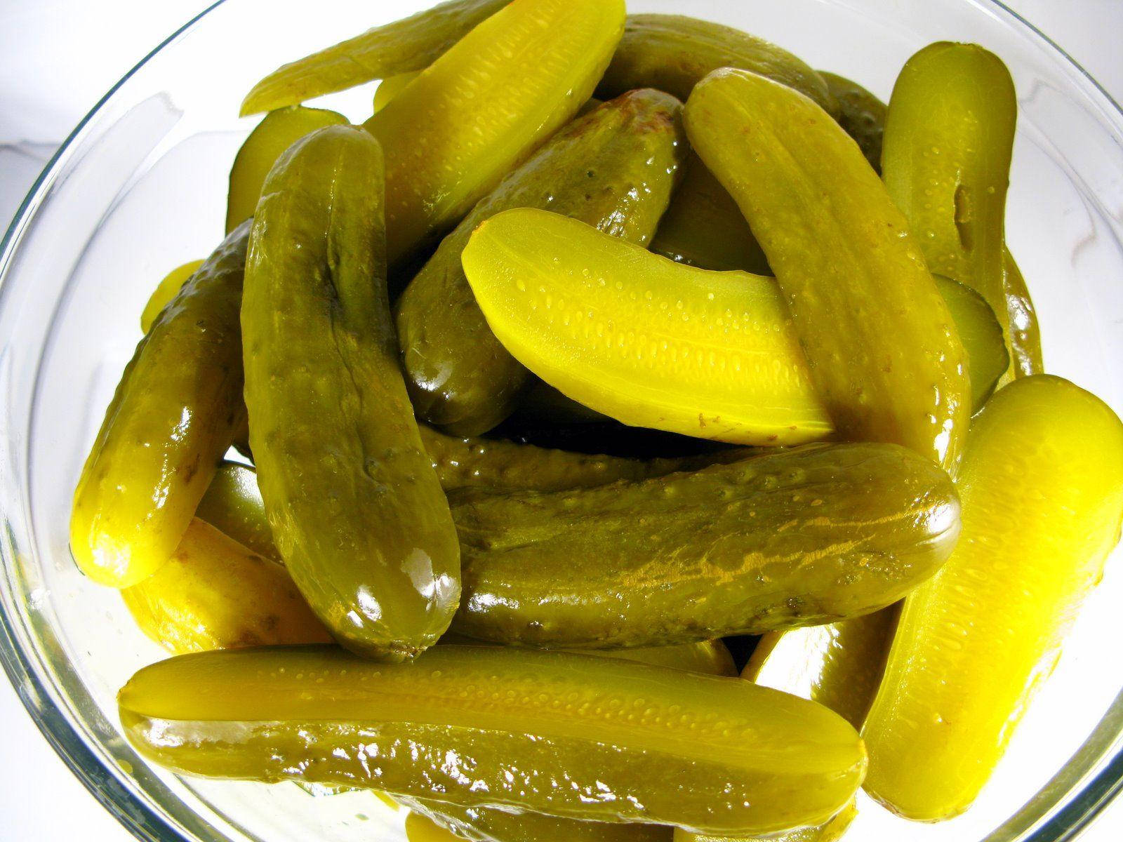 Pickle Slices In A Bowl