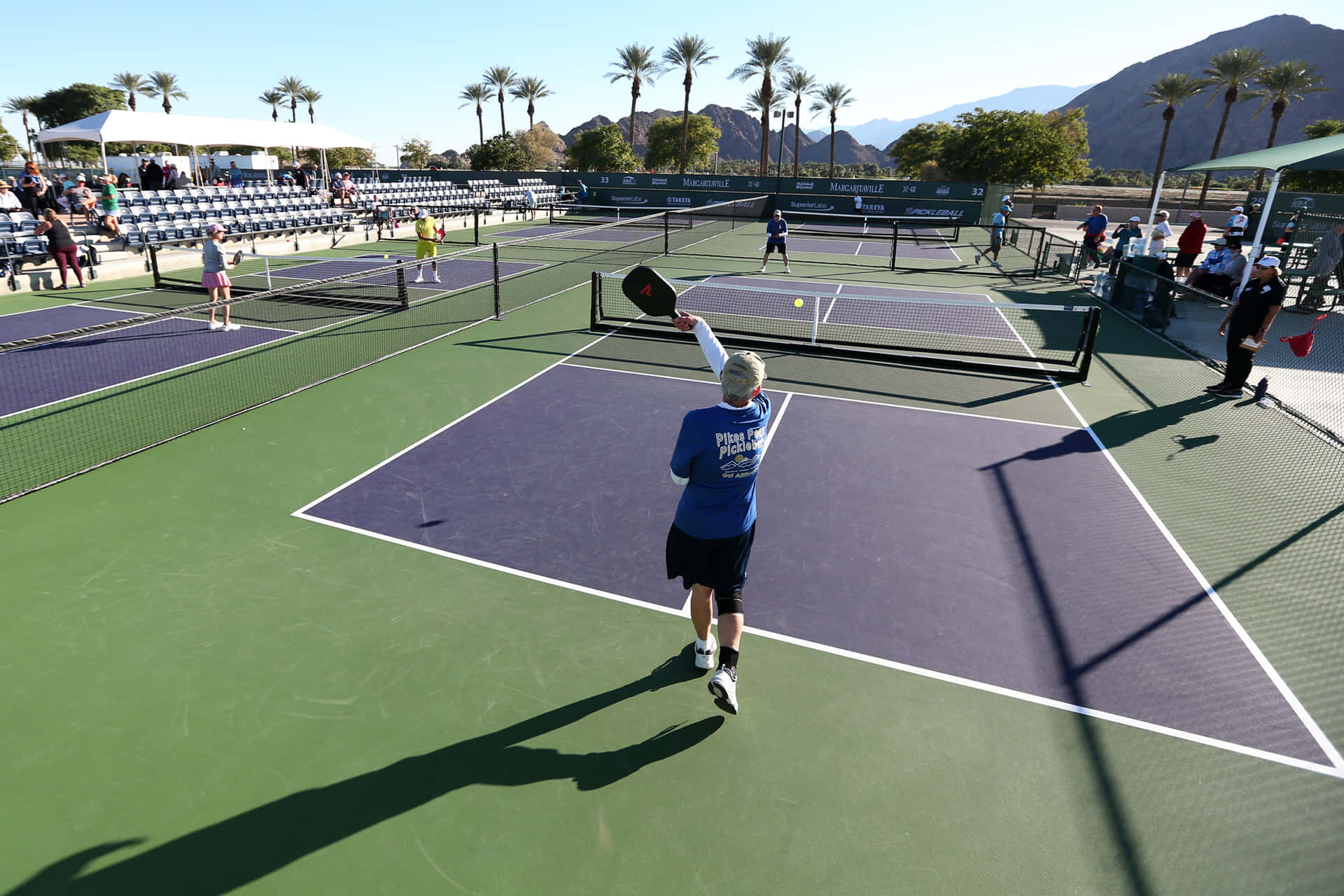 An exhilarating game of Pickleball in action
