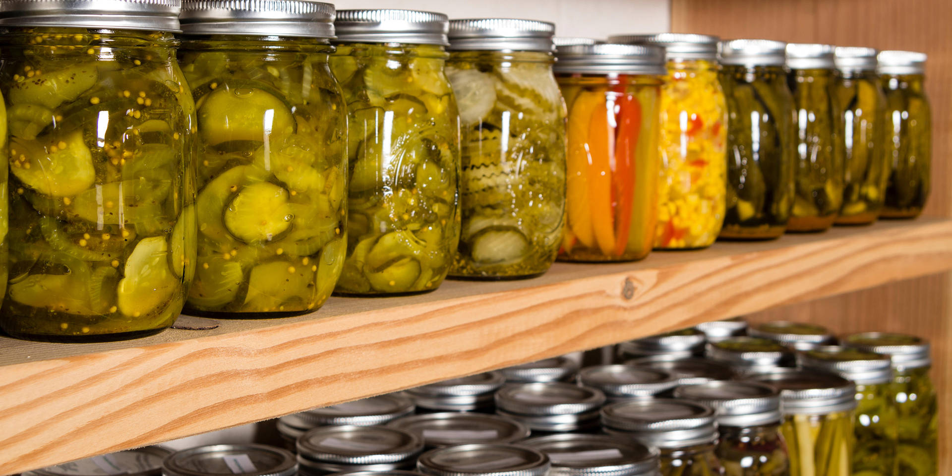 Pickles In Wooden Shelf