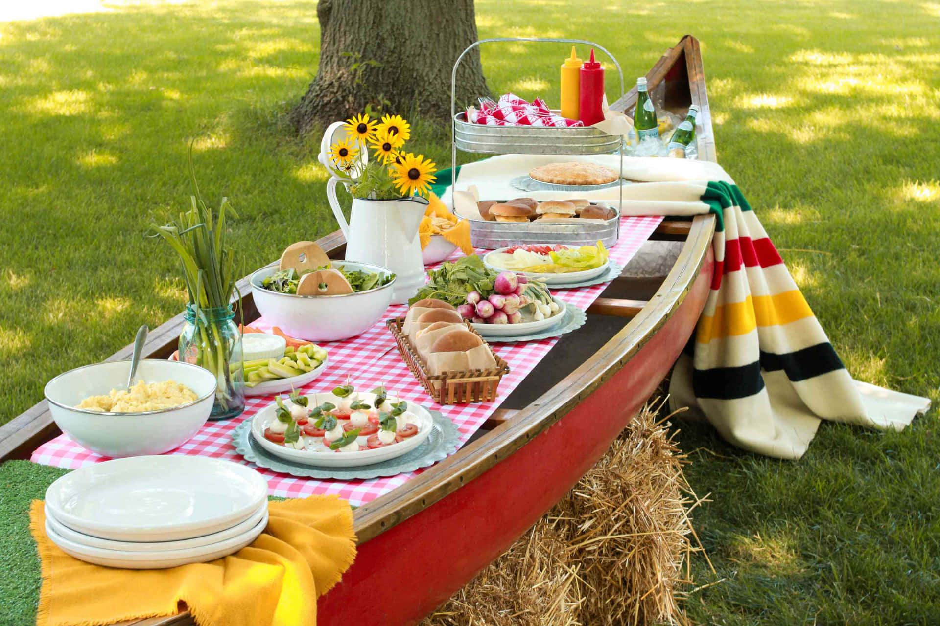 Picknickbooteinrichtungsbild