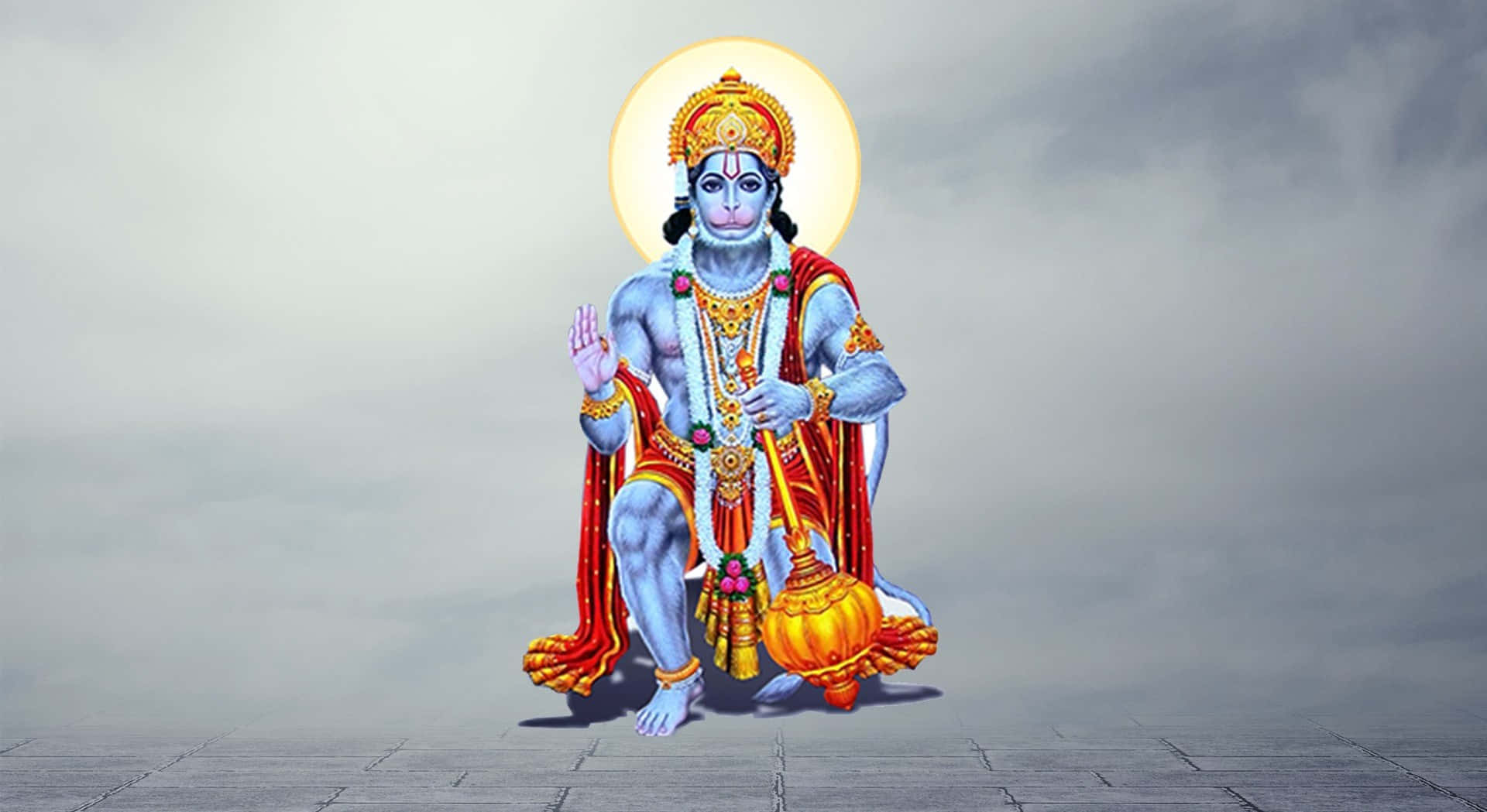 Imagende Hanuman Con Piel Azul.