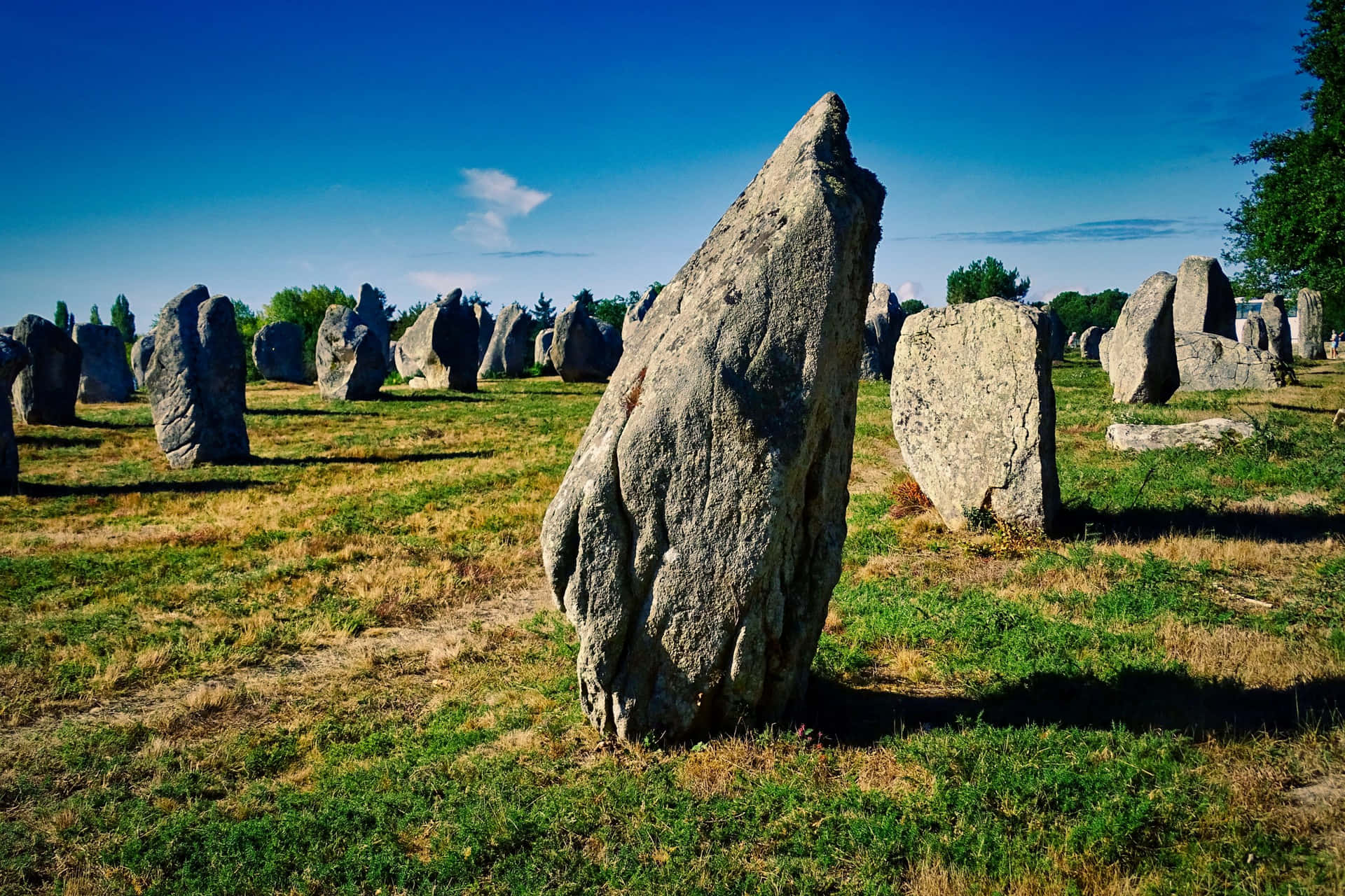 Vistamaestosa Dei Carnac Stones, Francia Sfondo