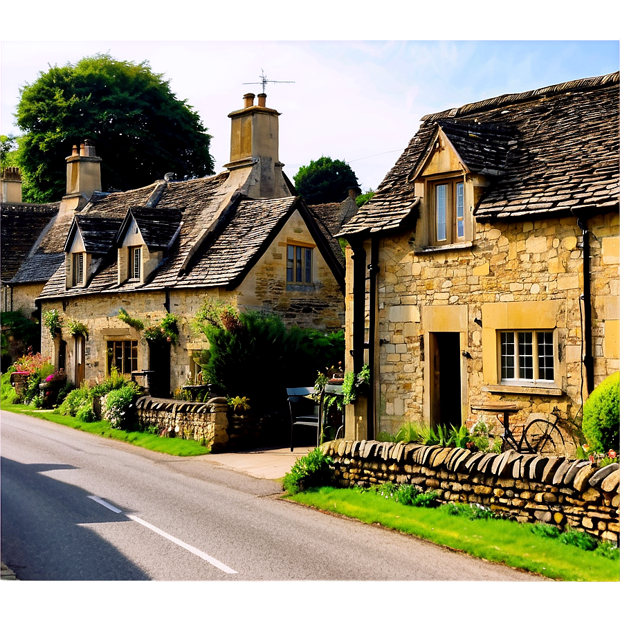 Download Picturesque Cotswolds Cottages England Png 36 | Wallpapers.com