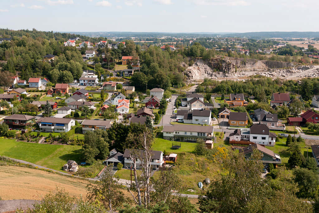 Picturesque Sarpsborg Landscape At Sunset Wallpaper