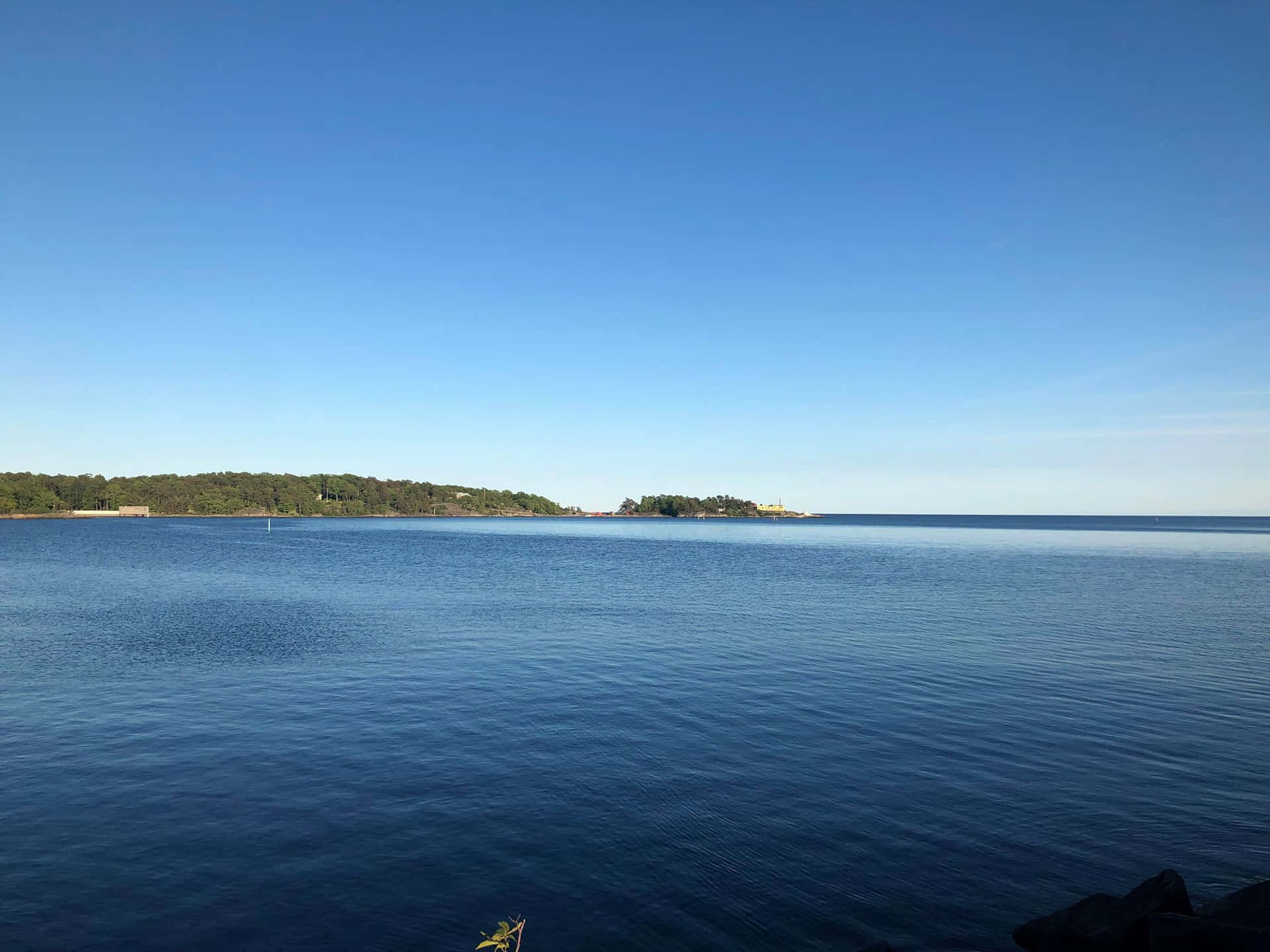 Pemandangan Indah Matahari Terbit Di Pelabuhan Karlshamn Wallpaper