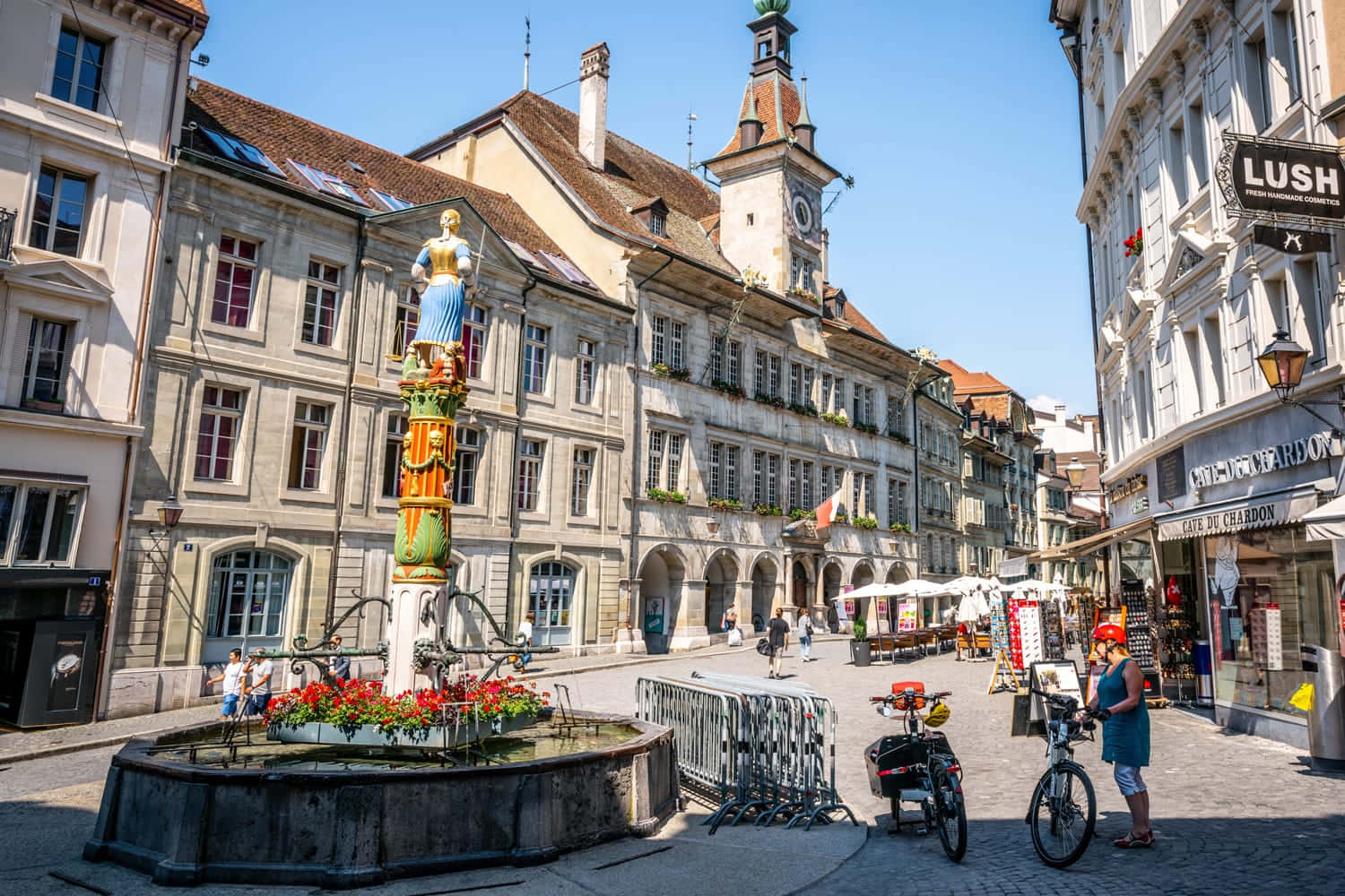 Picturesque Sunrise Over Lausanne City Wallpaper