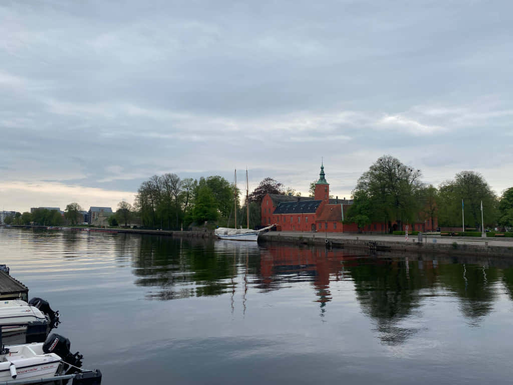 Picturesque View Of Halmstad City In Sweden Wallpaper