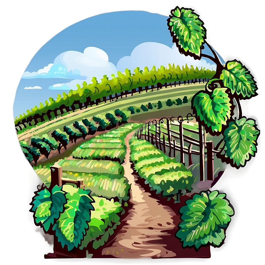 Picturesque Vineyard Path Png 88 PNG