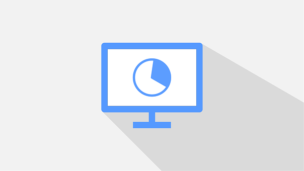 Pie Chart Iconon Monitor PNG