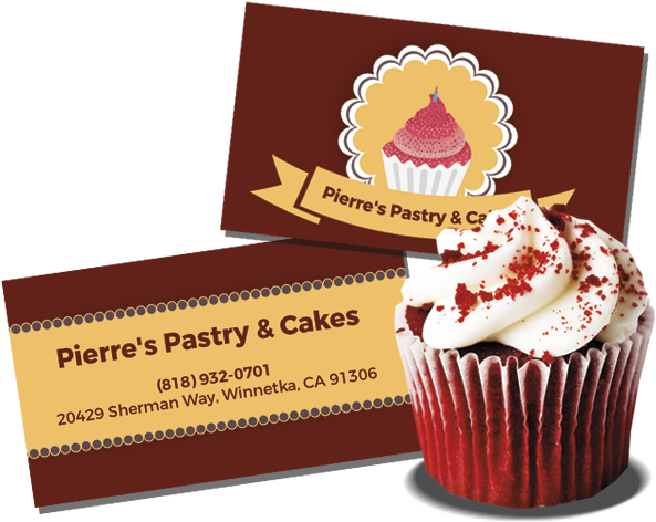 Pierres Pastry Cakes Business Card PNG