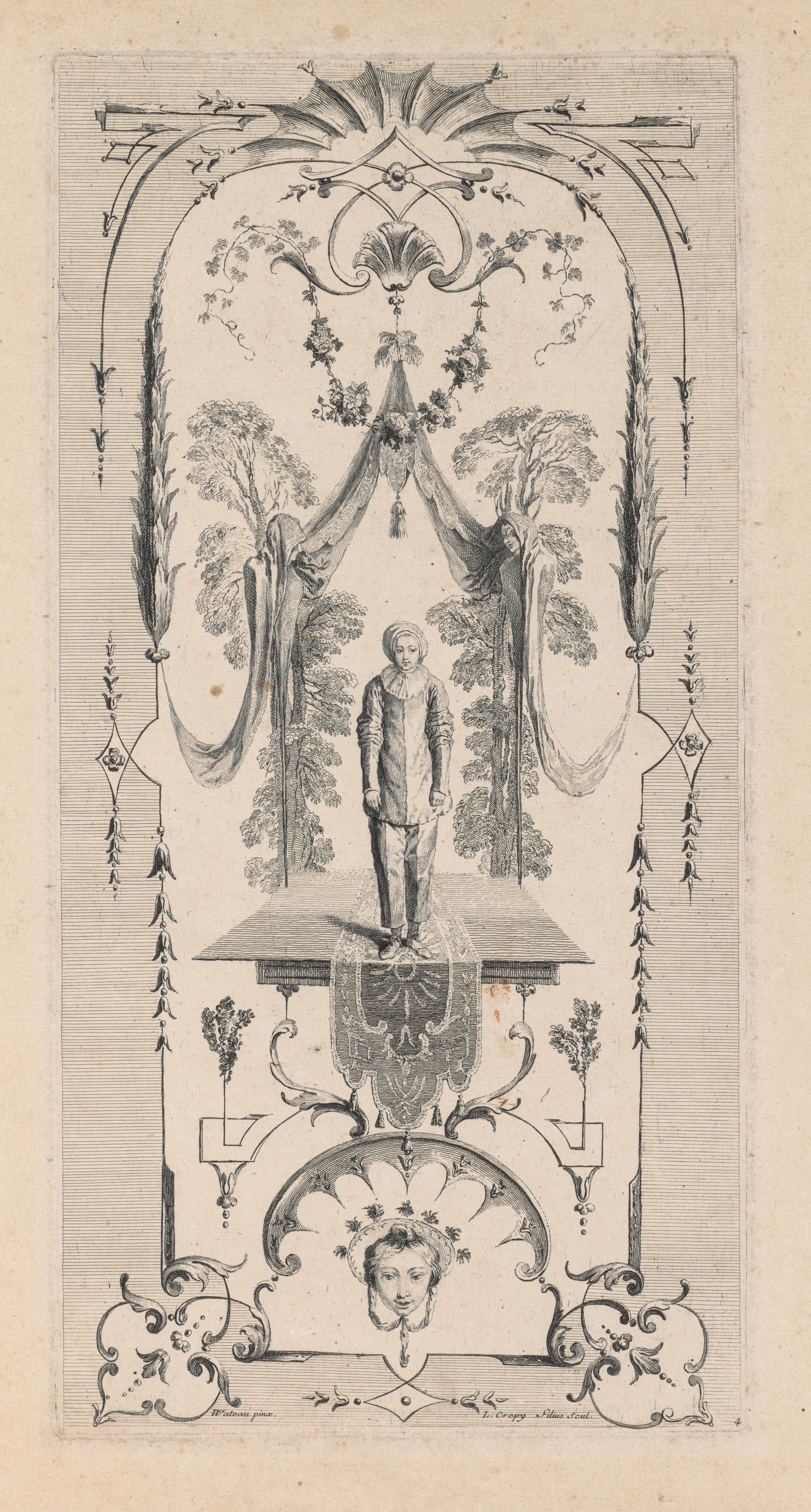 Pierrot, Arabesque Wallpaper