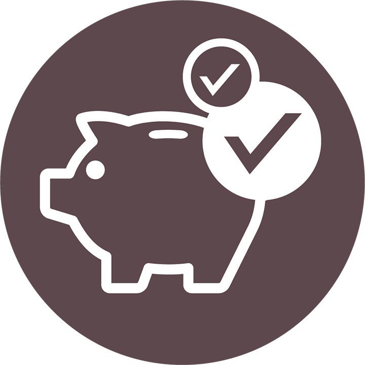 Piggy Bank Approved Savings Concept PNG