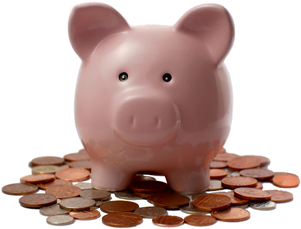 Piggy Bank Savings Coins Collection PNG