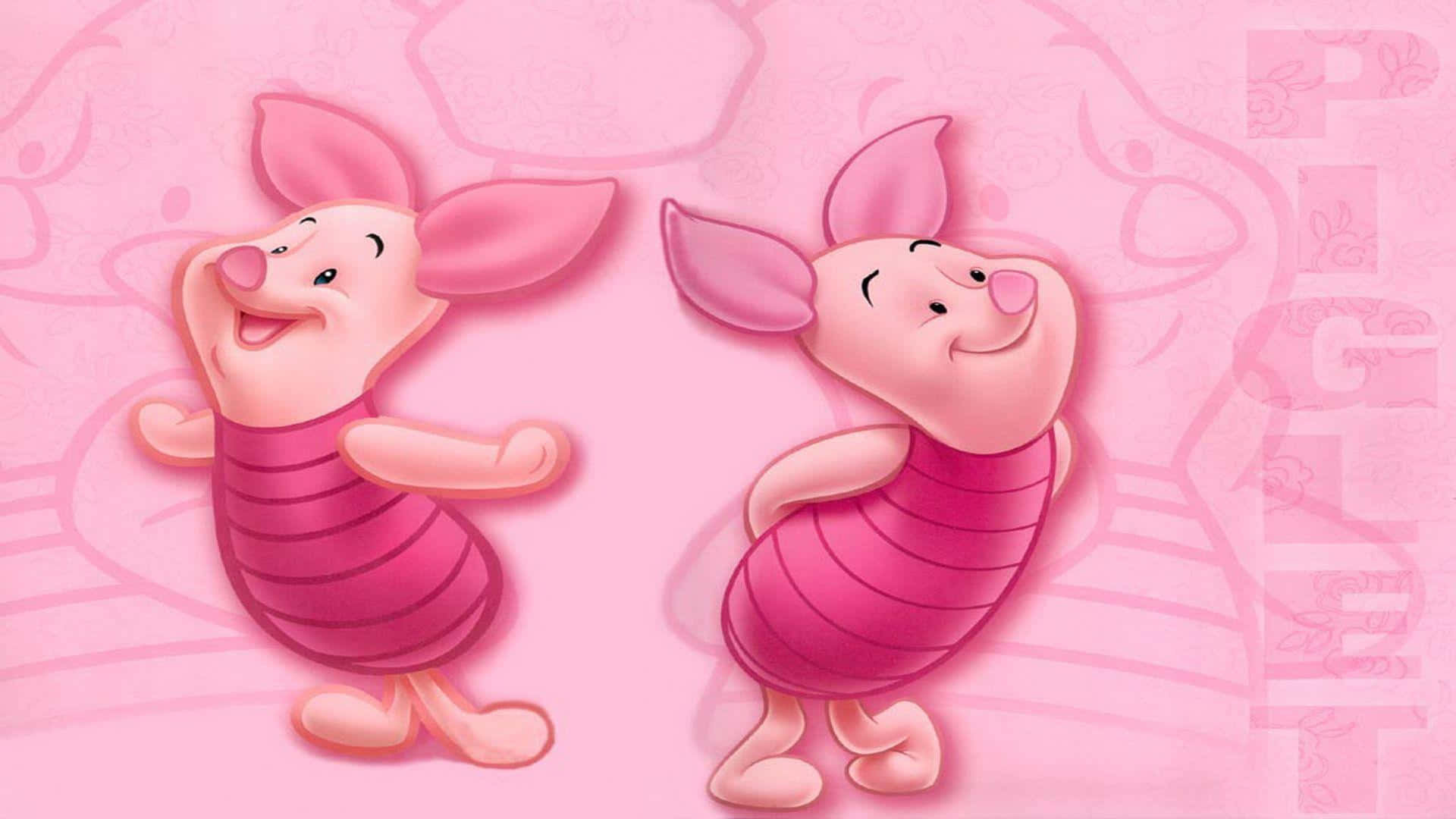 Piglet, a lovable and friendly character from Winnie the Pooh. Wallpaper