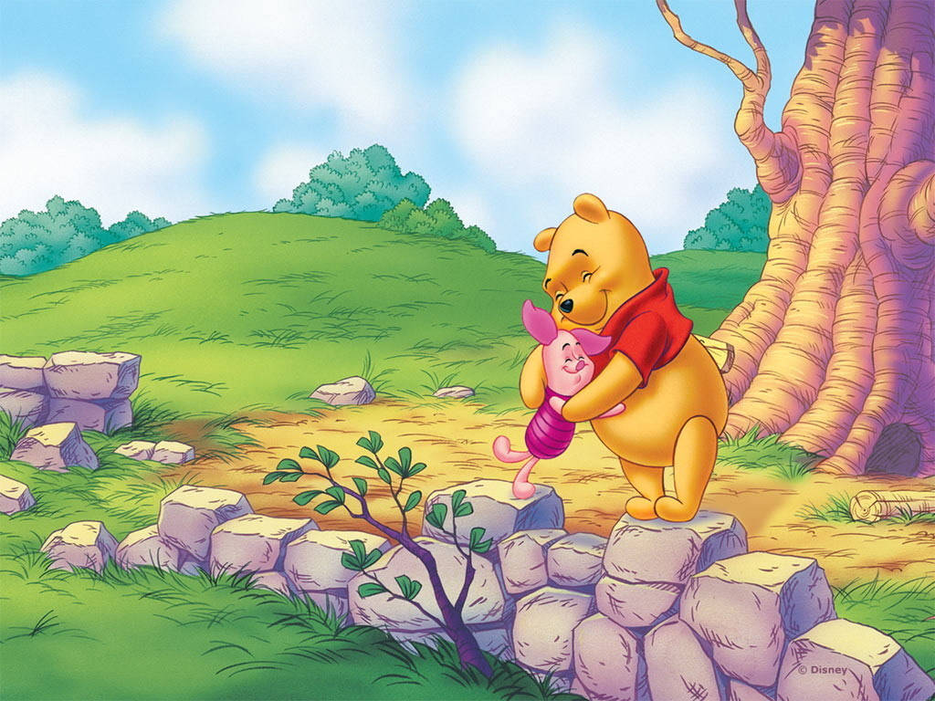 Piglet And Winnie The Pooh Iphone Theme Background