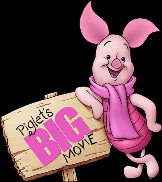 Piglet Big Move Animated Character PNG