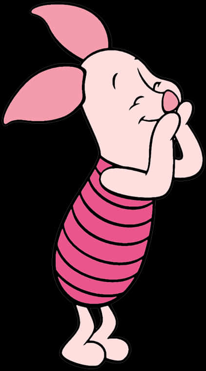 Piglet Character Smiling PNG