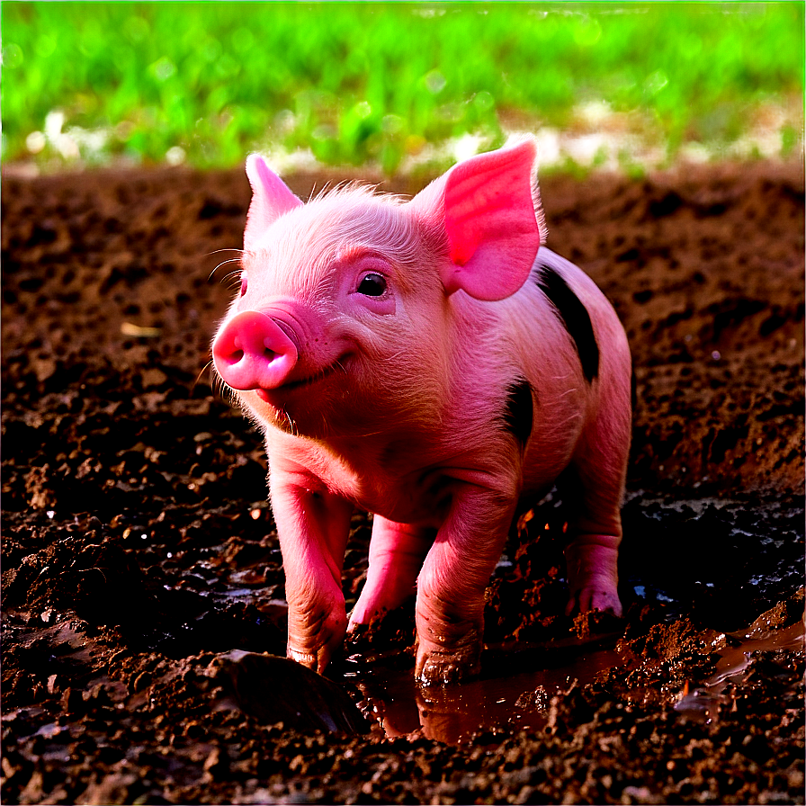 Piglet In Mud Png 35 PNG