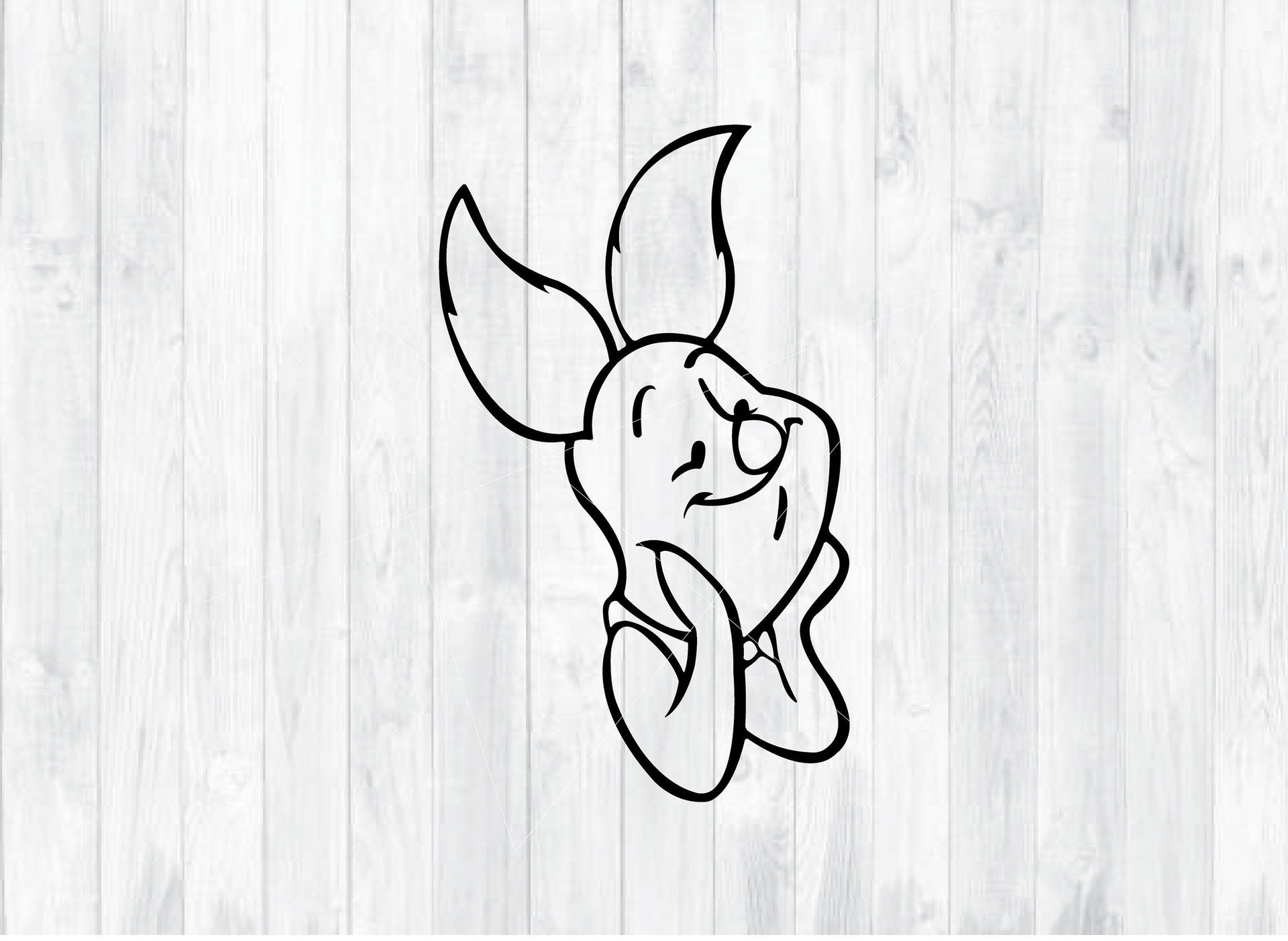 Adorable Sketch of a Lovely Piglet Wallpaper