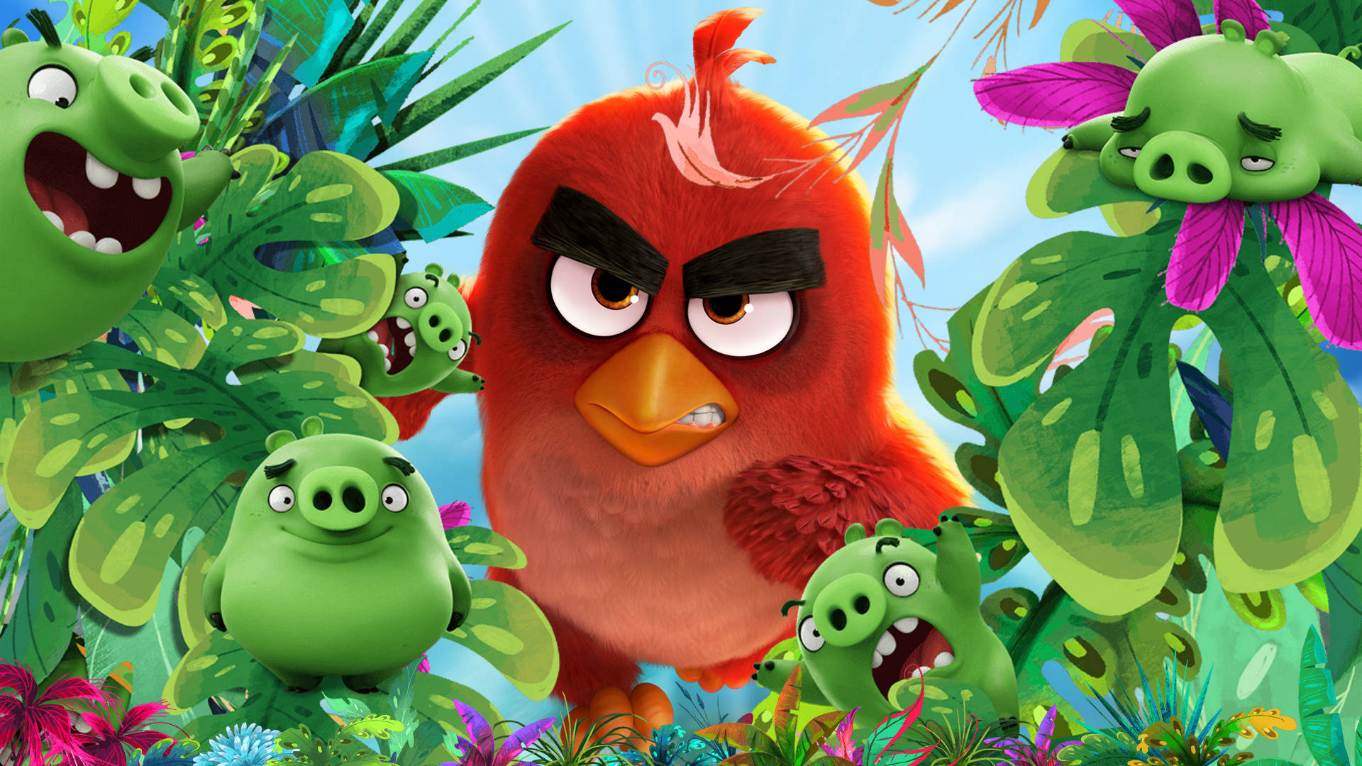 Pigs Vs Bird From The Angry Birds Movie Wallpaper