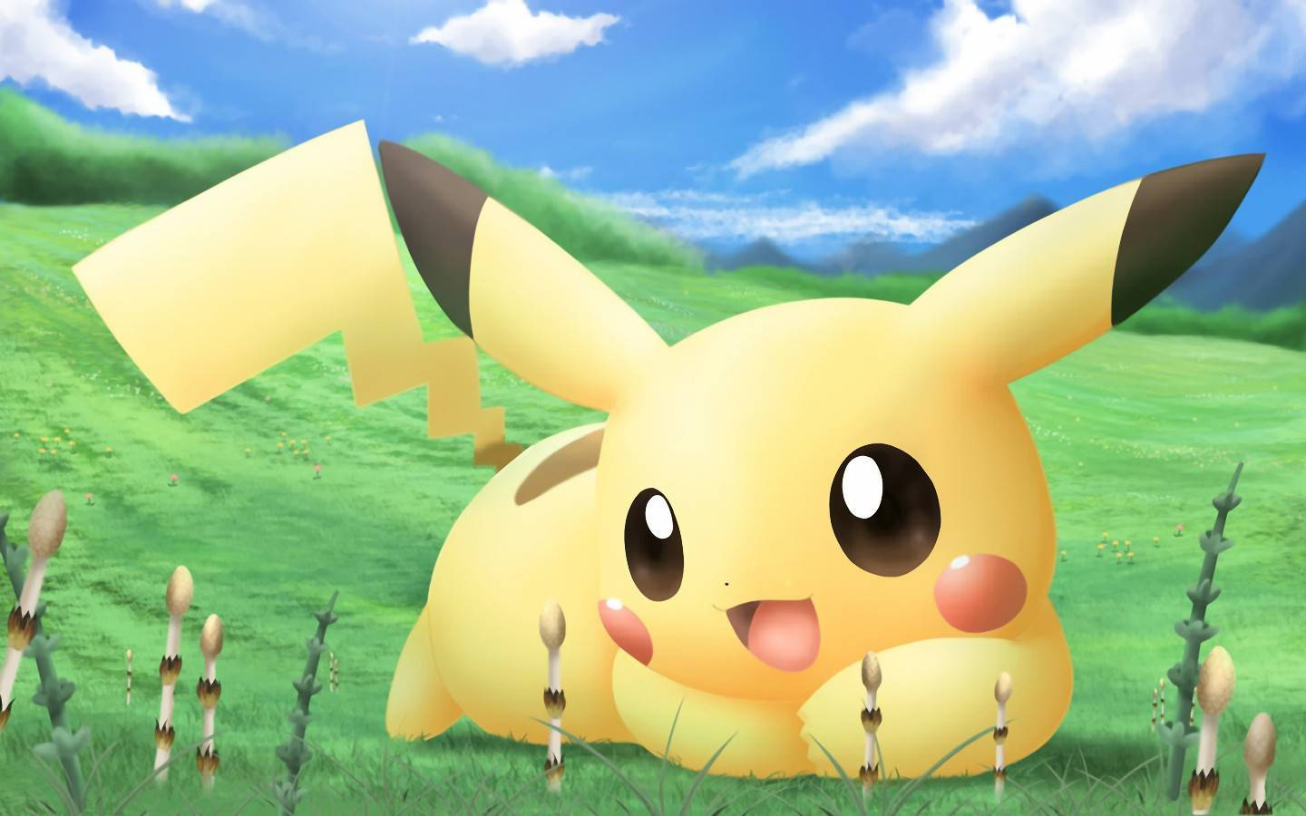 Pikachu 3d Adorable Electric Pokémon Background
